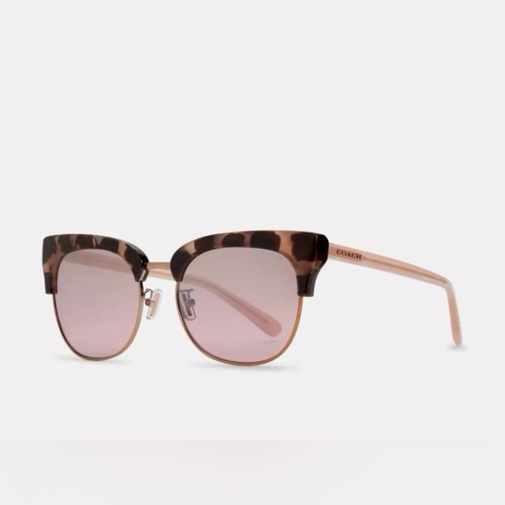 Coach Sunglasses with Tortoise and Pink Lenses - Picture 5 of 11